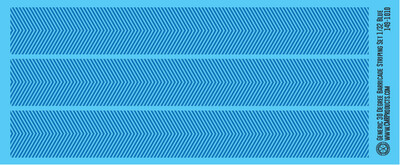 Generic 30 Degree Barricade Striping Decal Set Blue