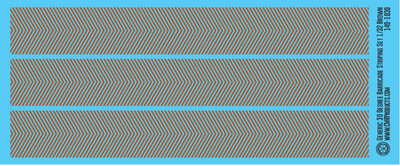 Generic 30 Degree Barricade Striping Decal Set Brown