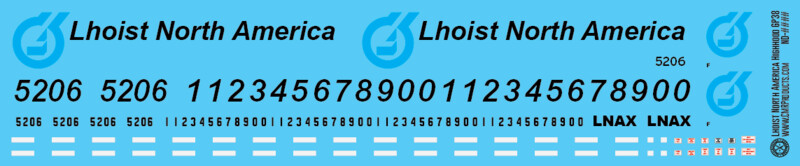 Lhoist North America High Hood GP38 Locomotive Decals