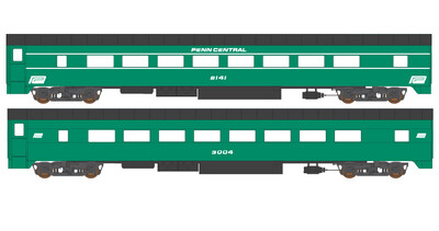 Penn Central Smooth Side Passenger Car Decals