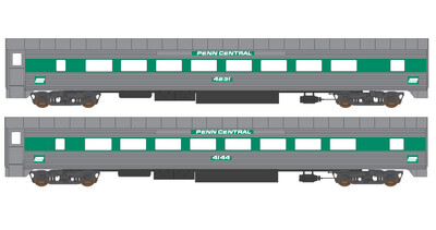 Penn Central Corrigated Passenger Car Green White Decals