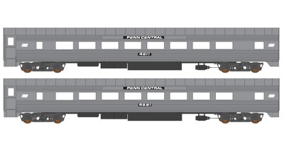 Penn Central Corrigated Passenger Car White Logo Decals