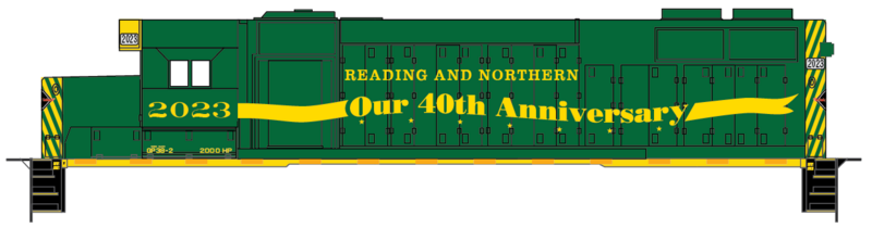 Reading &amp; Northern GP38-2 40th Anniversary Decal Set