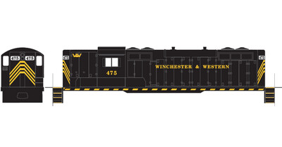 Winchester Western GP9 Locomotive Yellow Logo Decals
