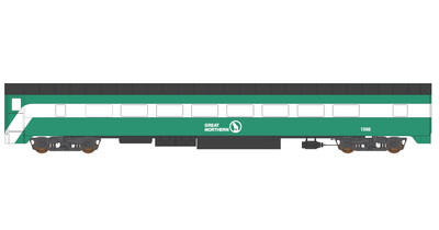 Great Northern Smooth Side Passenger Car Decals