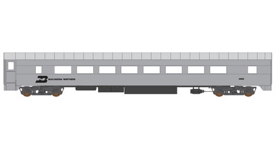 Burlington Northern Silver Passenger Car Decals