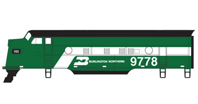 Burlington Northern White Stripe F7 Locomotive Decals