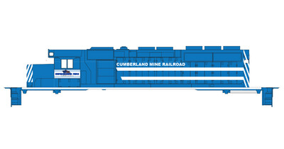 Cumberland Mine 2 Stripe Locomotive Decals