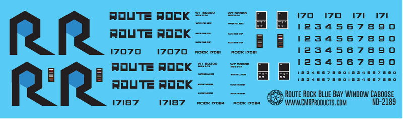Rock Island Route Rock White Bay Window Caboose Decals