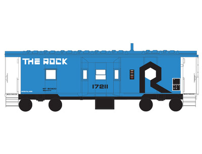 Rock Island The Rock Blue Bay Window Caboose Decals