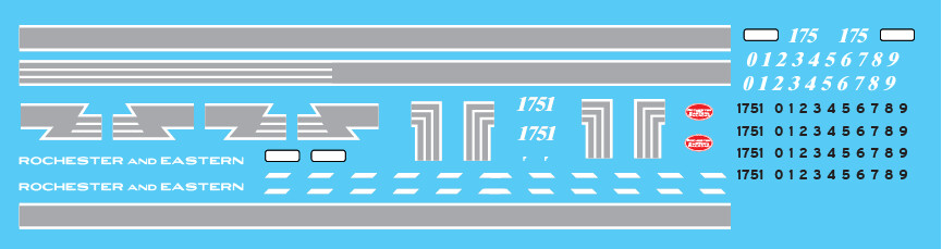 Rochester Eastern Railroad GP9 Locomotive Decals