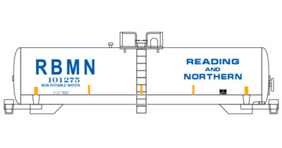 Reading Northern Water Supply Tank car number 101275 (RBMN)