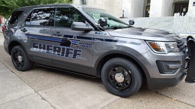 S Scale (1:64) - Generic County Sheriff Vehicle Decals Black/Blue