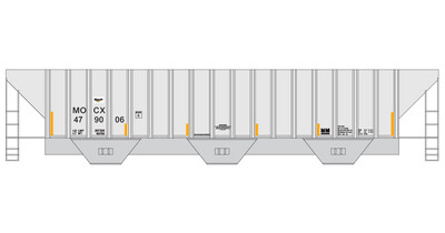 Mosaic Phosphate 3 Bay Covered Hopper v2 Decals