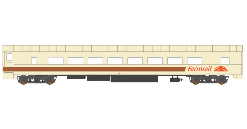 Farmrail Smooth Side Passenger Car Decal Set
