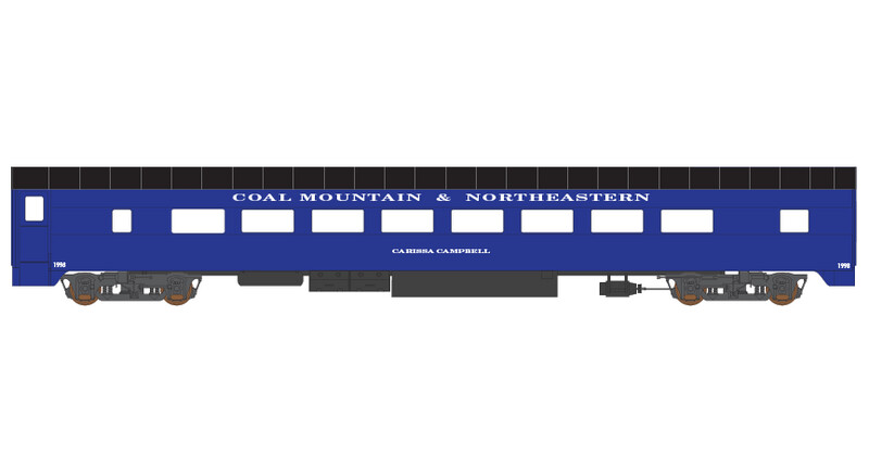Coal Mountain &amp; Northeastern Smooth Side Passenger Car Decals