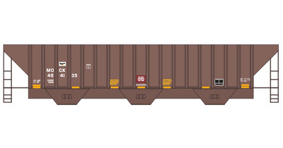 Mosaic Phosphate 3 Bay Brown Covered Hopper v2 Decals