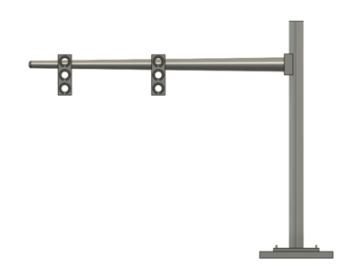 N Scale - Traffic Light Straight Pole 2 Light (Qty 2)