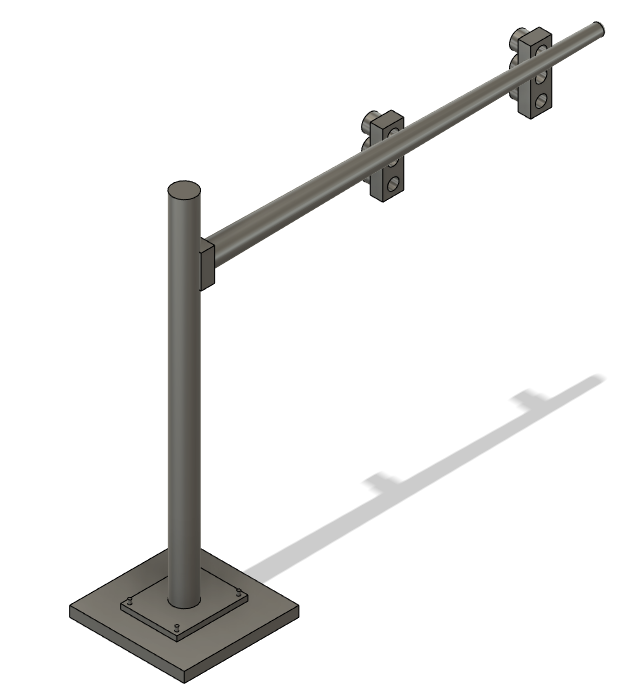 N Scale - Traffic Light Straight Pole 2 Light (Qty 2)