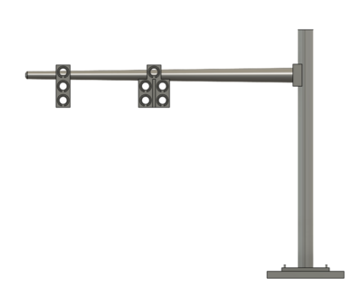 N Scale - Traffic Light Straight Pole Right Turn Lane (Qty 2)