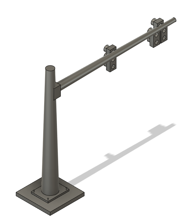 N Scale - Traffic Light Tapered Pole Left Turn Lane (Qty 2)