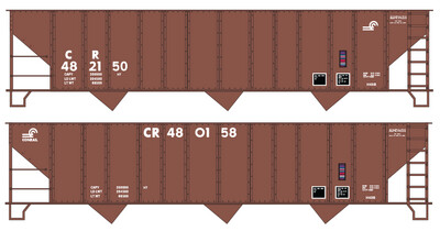 Conrail 100T Open Hopper Small Patch Logo Decals