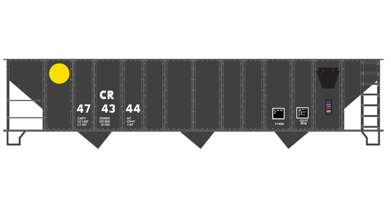 Conrail 100t Open Hopper ex PRR Patchout Decals