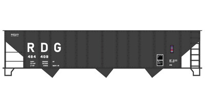 Reading Railroad 100t Open Hopper Initials Only Decals