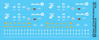 N Scale - Conrail Open 100T Hopper Long Quality Logo Decals