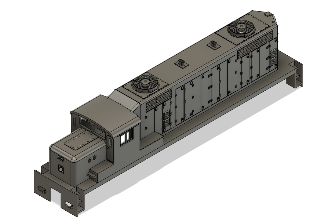 N Scale URR DRS 6-6-1500m &quot;Buffalo&quot; Chop Nose Locomotive Shell