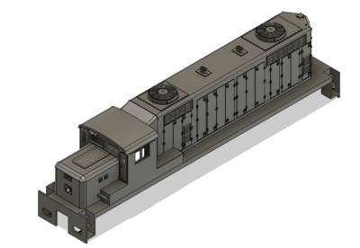 N Scale URR DRS 6-6-1500m &quot;Buffalo&quot; Chop Nose Locomotive Shell