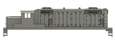 HO Scale - URR DRS 6-6-1500m "Buffalo" Chop Nose Locomotive Shell