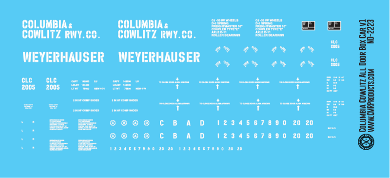 Columbia &amp; Cowlitz All Door Box Car v1