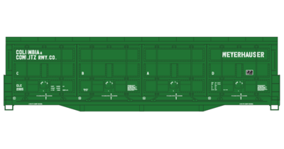 Columbia &amp; Cowlitz All Door Box Car v1
