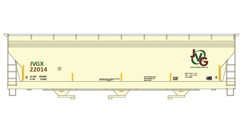 James Valley Grain Covered Hopper Decals