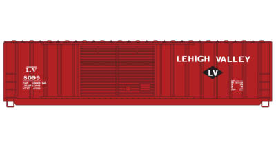 Lehigh Valley 50ft Box Car Black Diamond Logo Decal Set