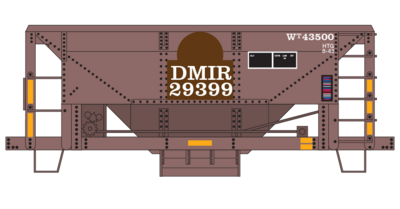 Duluth Missabe Iron Range Ore Car Patched Logo Decal Set