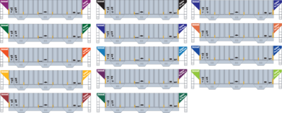 Farmrail 3 Bay I Care Covered Hopper Names Set