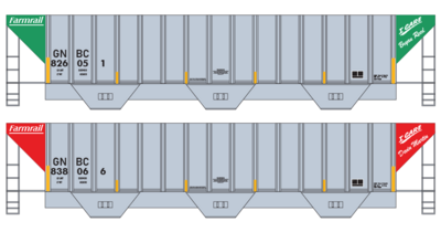 Farmrail 3 Bay I Care Covered Hopper Decal Set 1