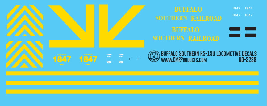 Buffalo Southern RS18 Locomotive Decals