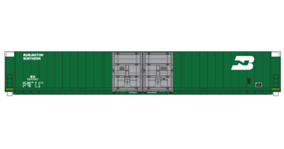 Burlington Northern 4 SIlver Door Auto Parts Box Car Decals