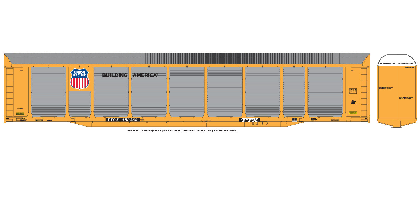 Union Pacific UP MOW Truck Door Decals – HO Scale (1:87) Waterslide Decals, Matte Finish