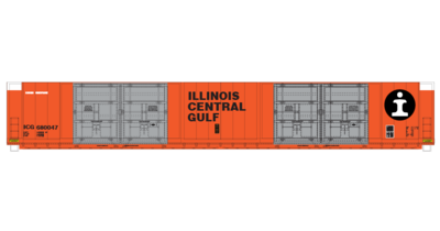 Illinois Central Gulf 8 Door Orange Auto Parts Decals