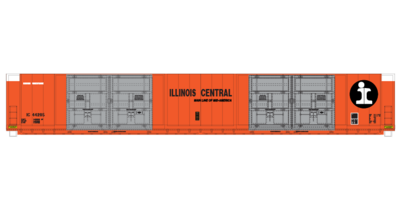 Illinois Central 8 Door Orange Auto Parts Decals