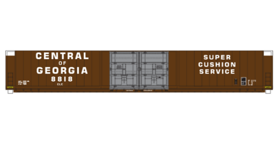 Central of Georgia 4 Door Cushion Service Autoparts Decals