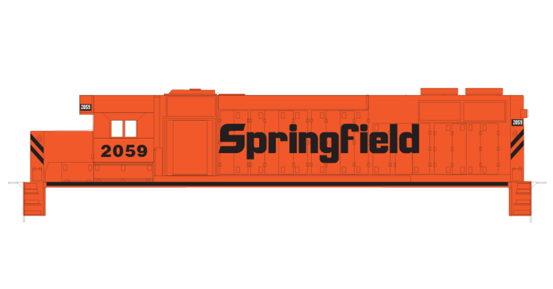 Springfield Railroad GP38-2 Locomotive Decals