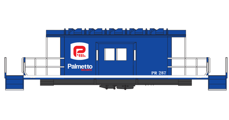Palmetto Railway White Logo Caboose Decals