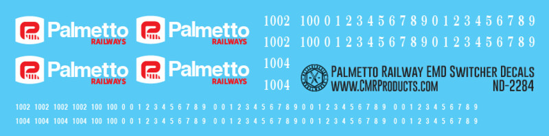 Palmetto Railway EMD Switcher Decals