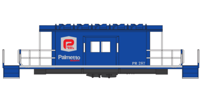 Palmetto Railway Silver Logo Caboose Decals