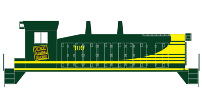 Detroit Terminal Bright Yellow EMD Switcher Decals